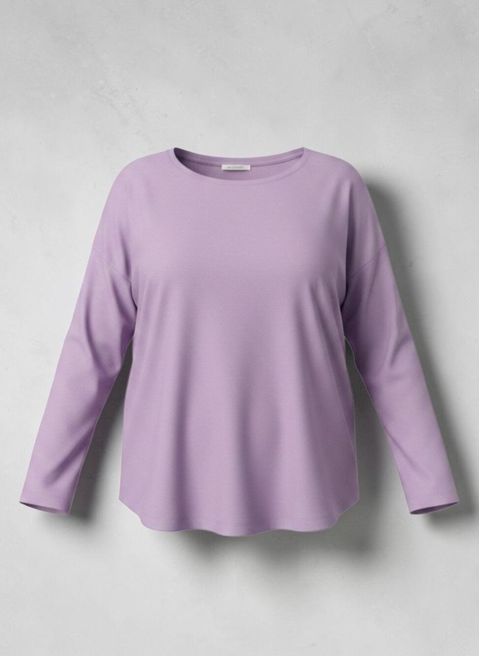 No Boundaries Lavender T-Shirt XXXL 21 Long Sleeve Washed Tee Soft Rayon Plus